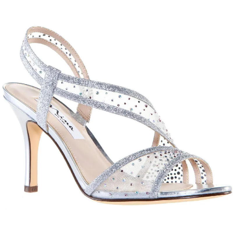 Flash Sales Today Nina Womens Valeda Glitter Embellished Dress Sandals