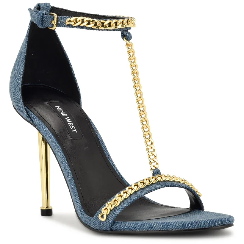 Flash Sale Starts Nine West Womens Ropes Denim Chain Heels