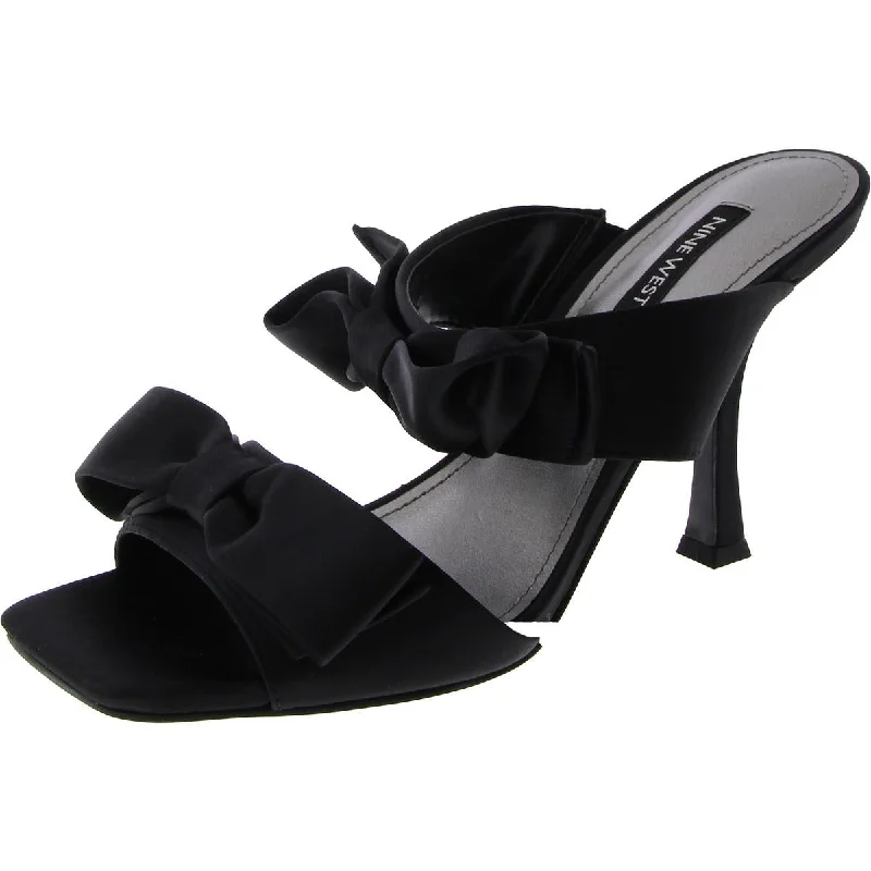 Chic Breathable Shoes Nine West Womens WN Yoloh 2 Satin Bow Heels