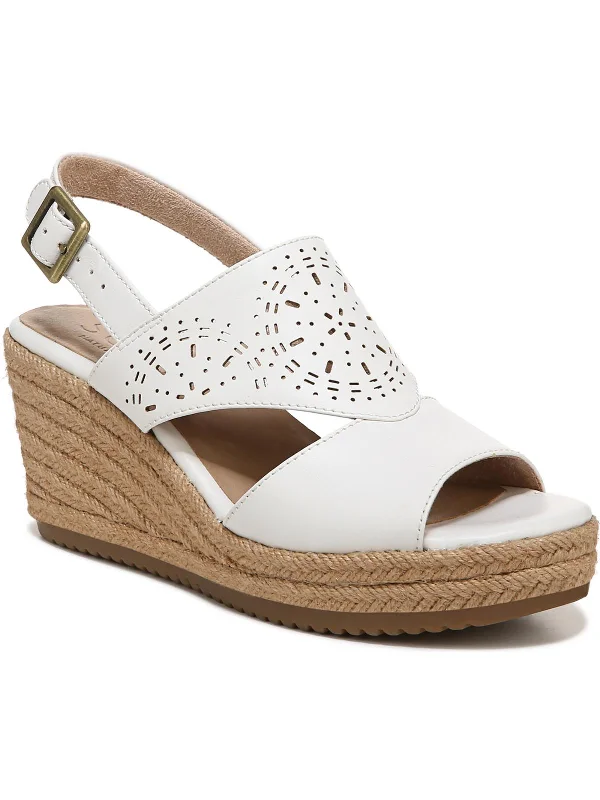 Flash Sales This Week Ocean Womens Faux Leather Platform Wedge Sandals