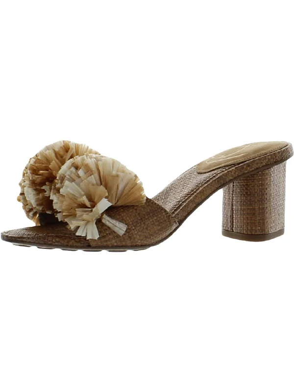 Glamorous Fashion Offers Olia Womens Pom Slide Heels