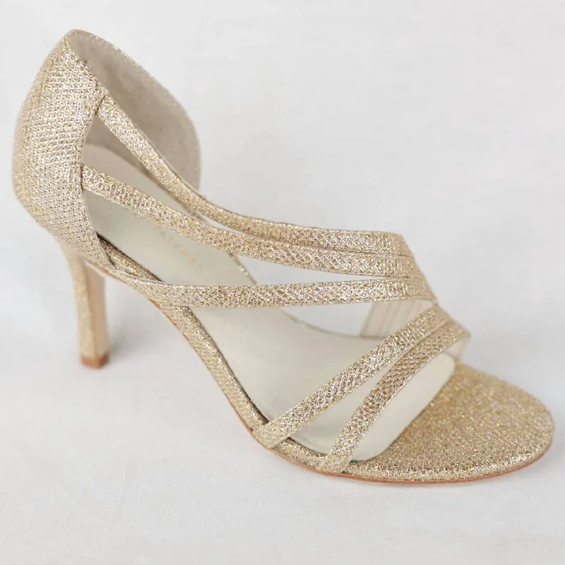 Breathable Flats Offers Omari Heel In Gold Leather