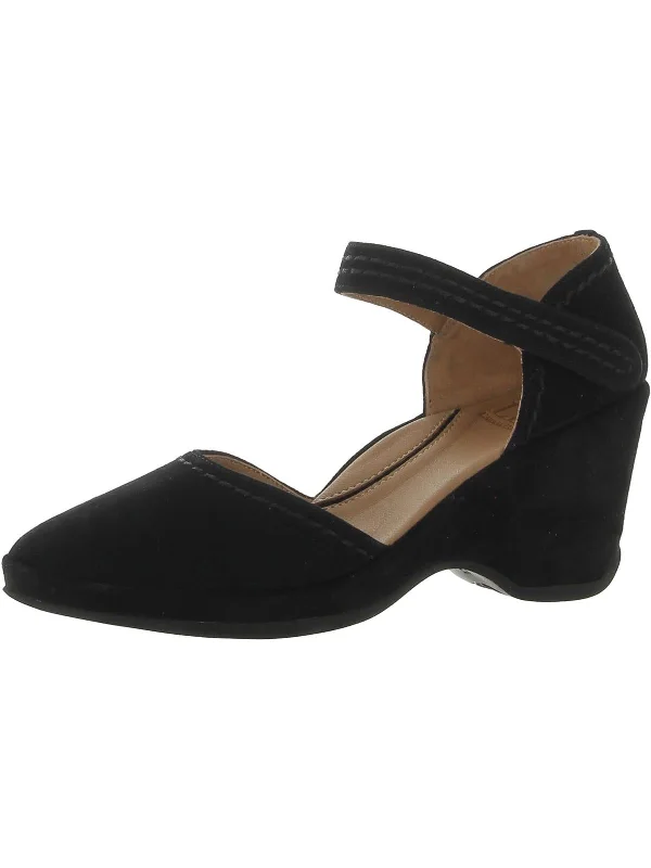 Elegant Fashion Offers Orva Womens Suede Mary Jane D'Orsay Heels