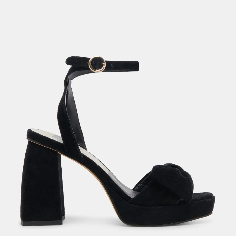 Swimwear Summer Blowout Pacie Heels Onyx Suede