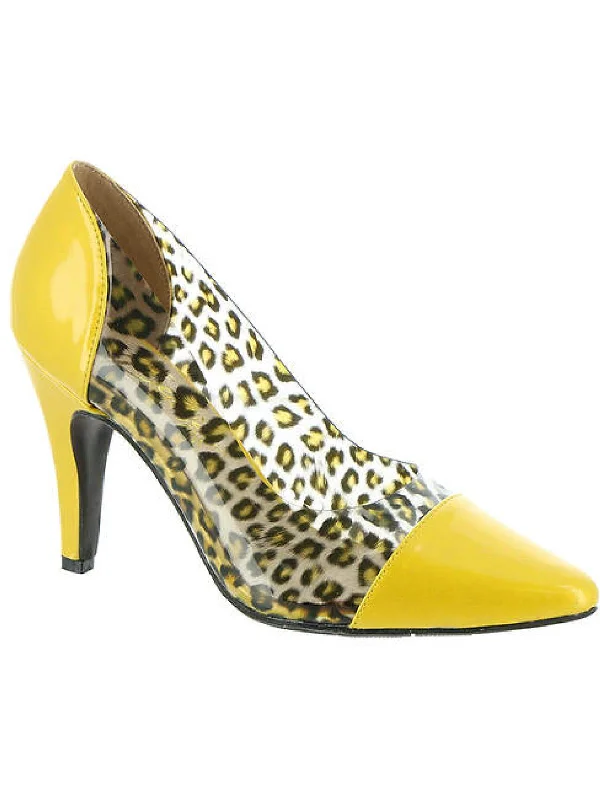 Don't Miss Out Paulina Womens Animal Print Pointed Toe Pumps