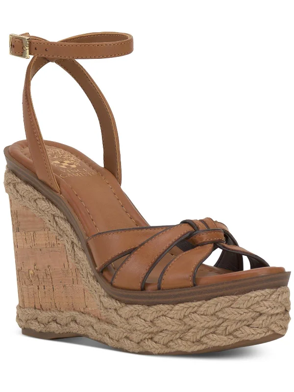 Fashion Sale Pelanii Womens Leather Cork Ankle Strap