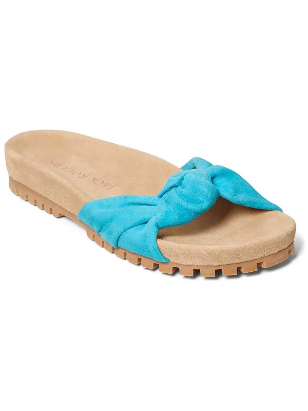 Modern Fashion Sale Phoebe Knotted Comfort Womens Suede Slip-On Slide Sandals