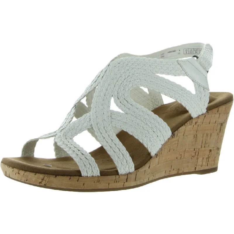 Exclusive Designer Style Deals Rockport Womens Leather Woven Wedge Sandals