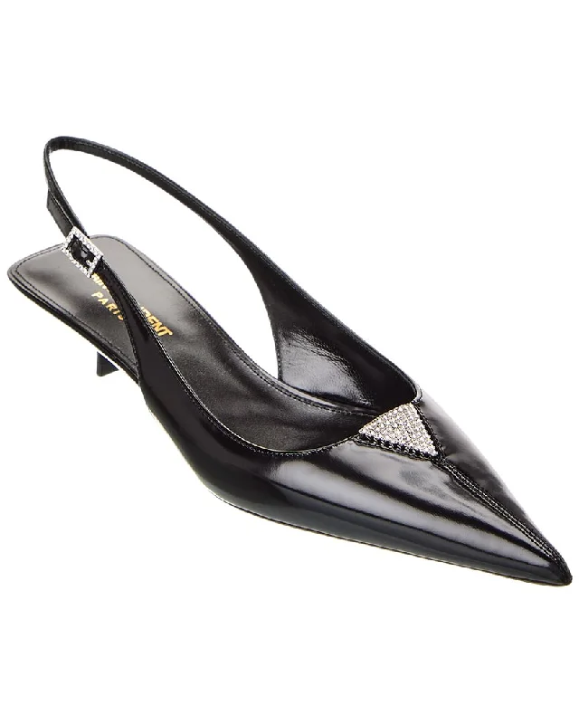 Classic Chic Deals Saint Laurent Cherish 30 Leather Slingback Pump