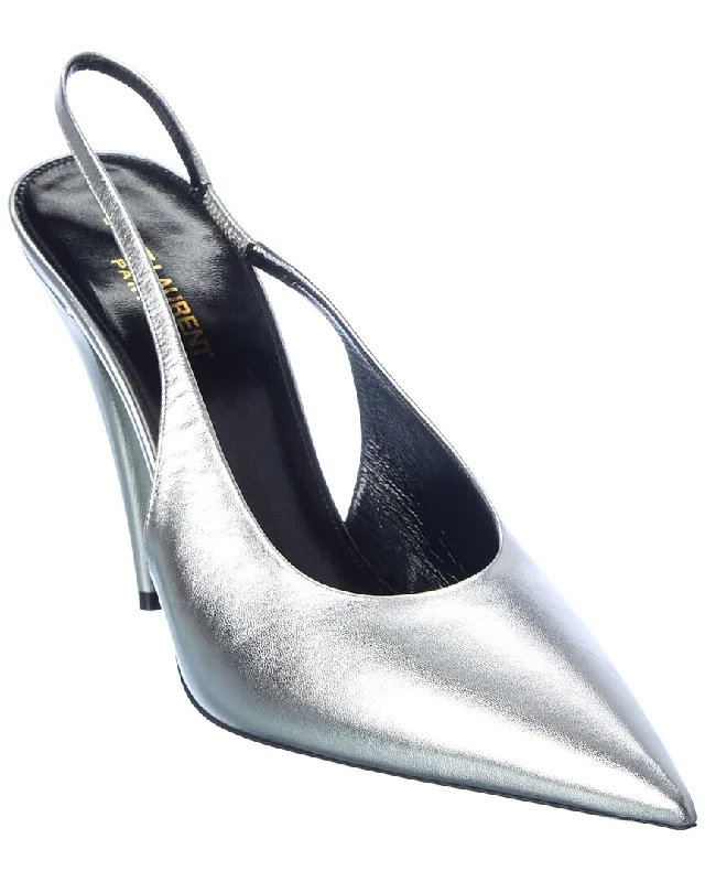 Bold Style Discounts Saint Laurent Titti 100 Leather Slingback Pump