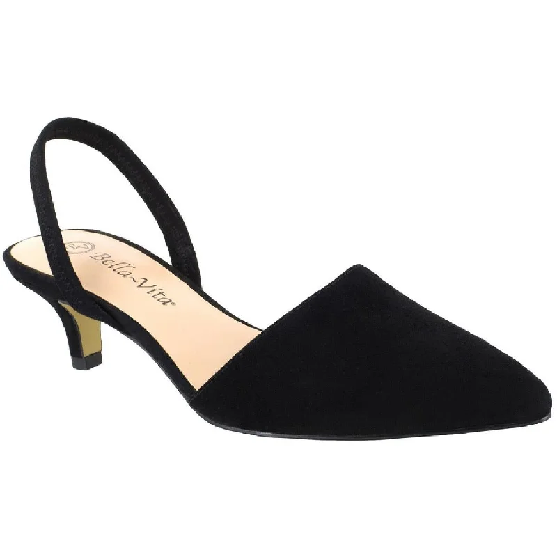 Effortless Style, Endless Impact Sarah  Womens Faux Suede Slip On Heels