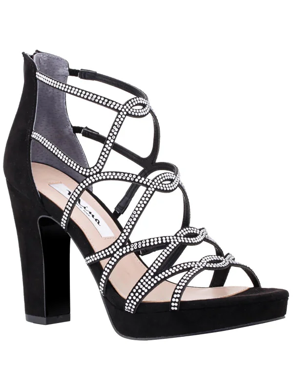 Fashion Sale Sassie Womens Metallic Strappy Heels