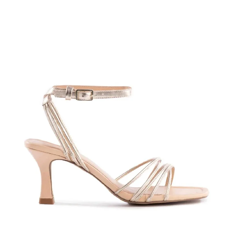 Find Your Unique Flair Starboard Heels In Gold/vachetta