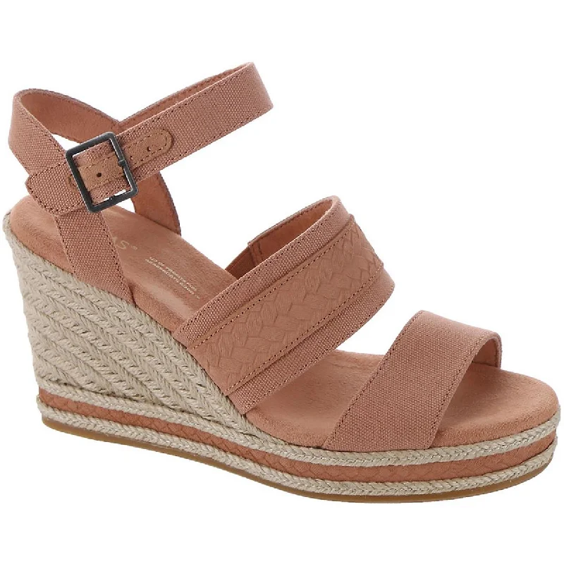 New Styles Just In Toms Womens Madelyn Suede Slingback Wedge Sandals