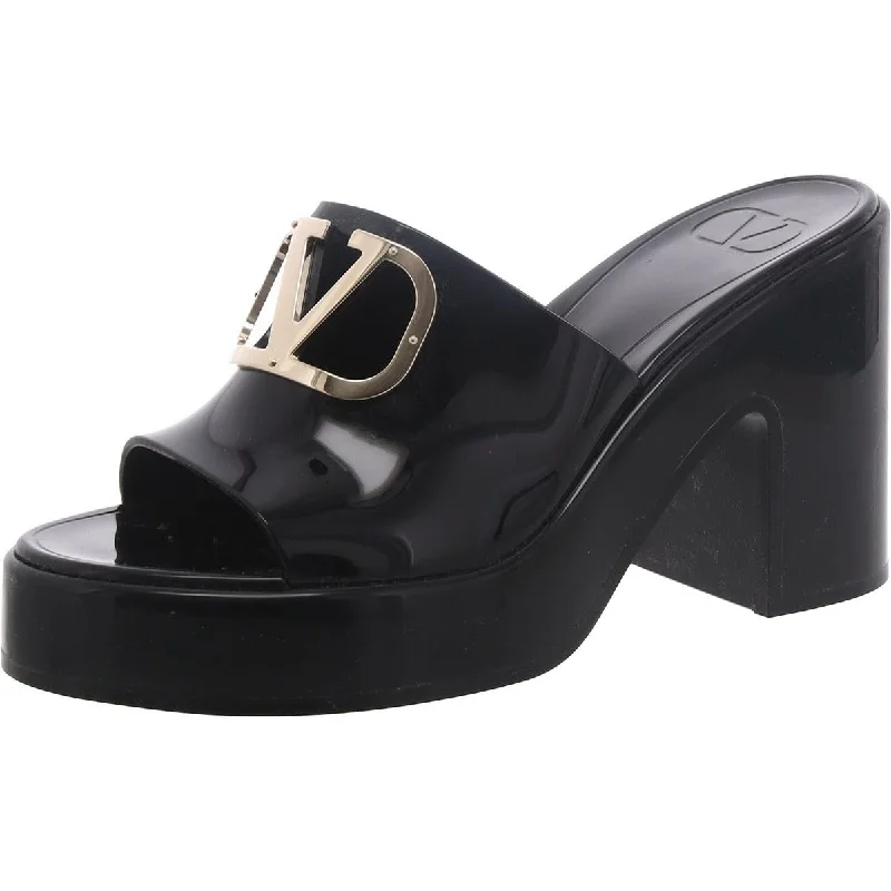 Chic & Modern Sales Valentino Garavani Womens Patent Slide On Mule Sandals