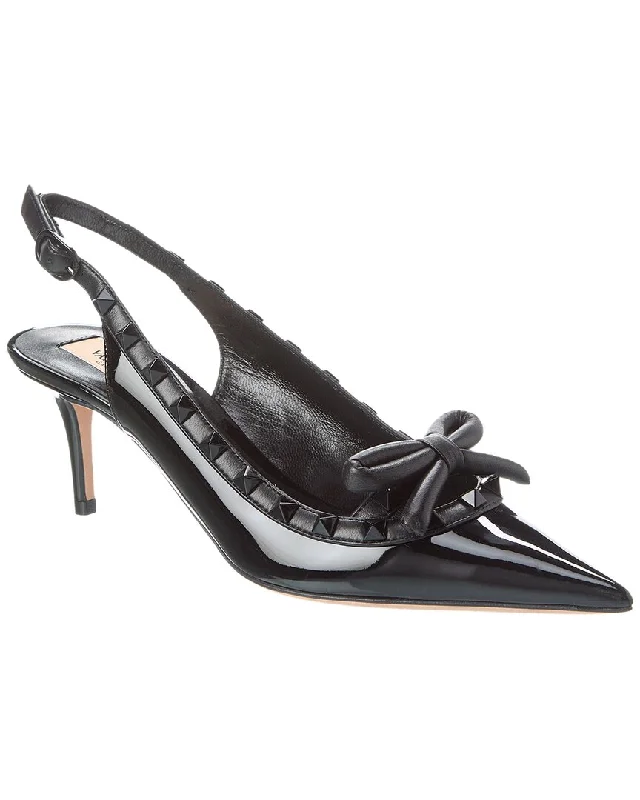 Vibrant Style Promotions Valentino Rockstud 60 Patent Slingback Pump