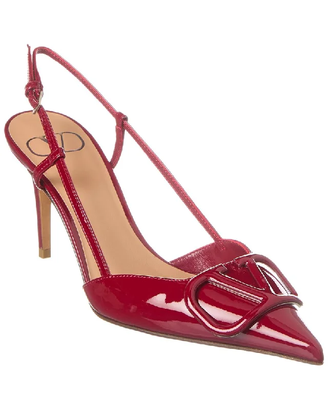 Gift Ideas Valentino VLogo 80 Patent Slingback Pump