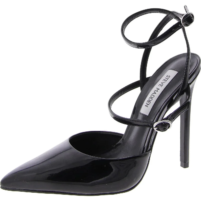 Streetwear-Inspired Footwear Variety Womens Patent Pointed Toe Ankle Strap