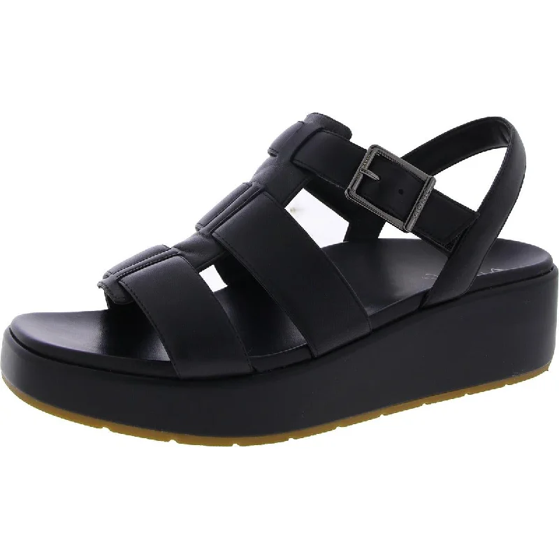 Flash Sales Vionic Womens Delano Leather Strappy Wedge Sandals