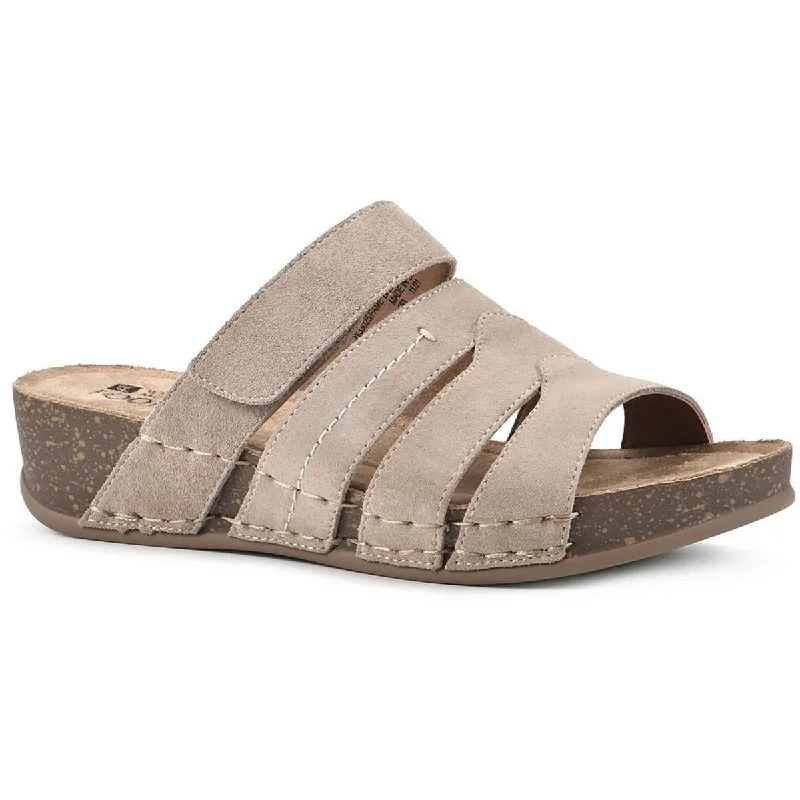 Clearance Sale, All Cheap White Mountain Womens Fame Suede Cork Wedge Sandals