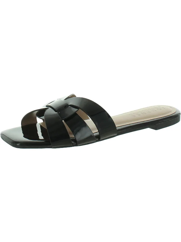 End-Of-Season Clearance Womens Comfort Insole Patent Flatform Sandals