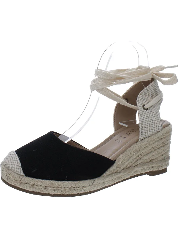 Limited Edition Womens F Canvas Espadrille Heels