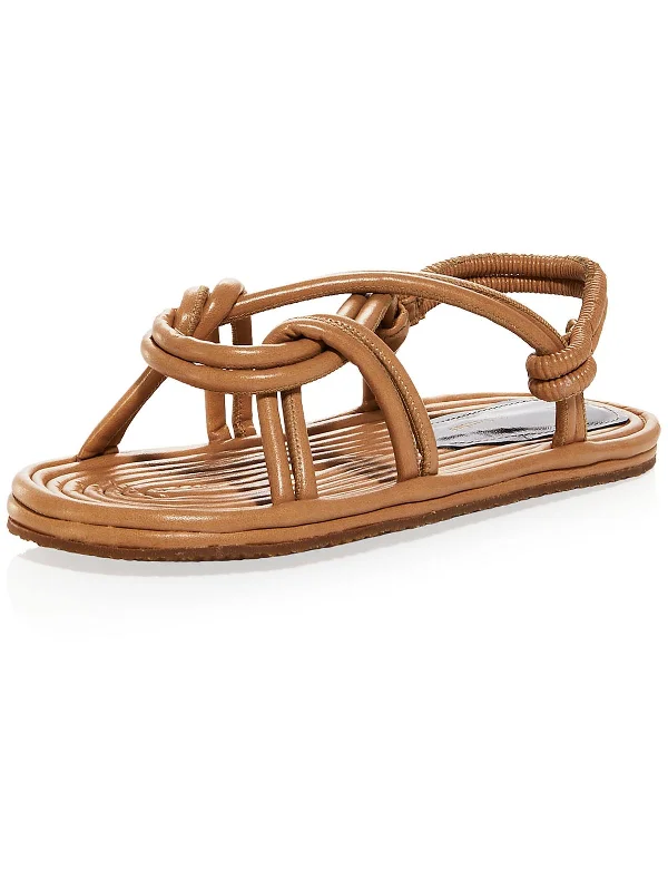 The Latest Trends Womens Faux Leather Slingback Sandals