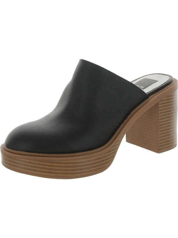 Daring Fashion Promotions Womens Faux Leather Slip On Mules