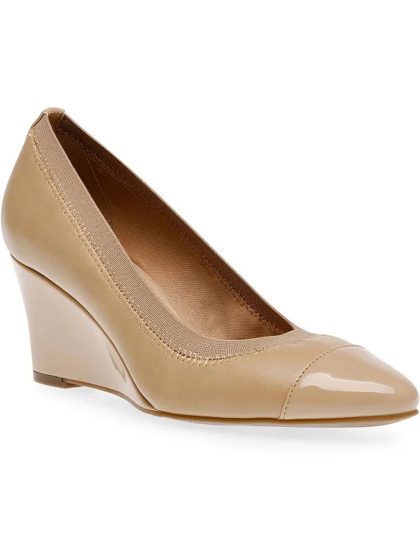 Everyday Elegance Sale Womens Faux Leather Wedge Pumps