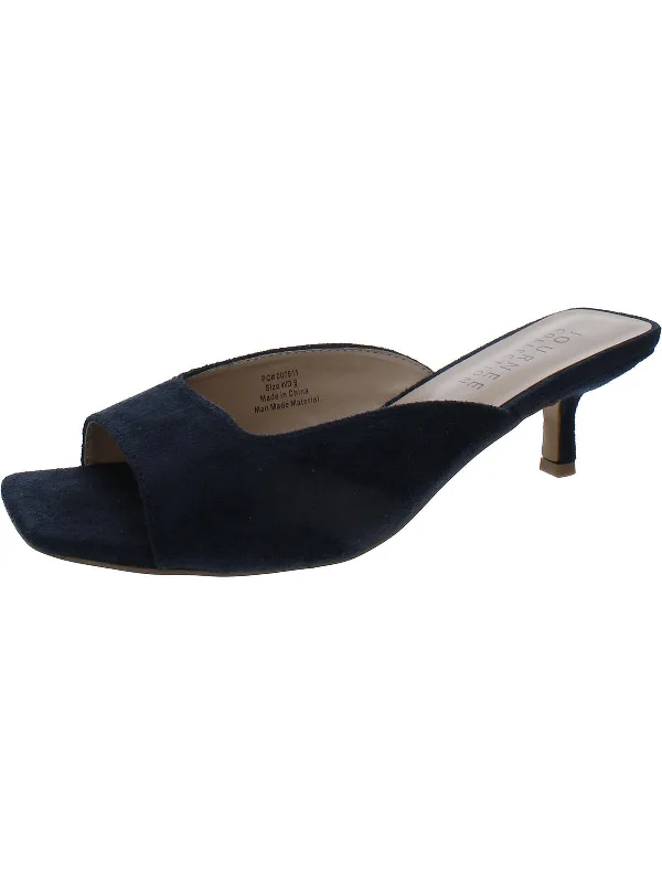 Ride The Style Wave Womens Faux Suede Heels