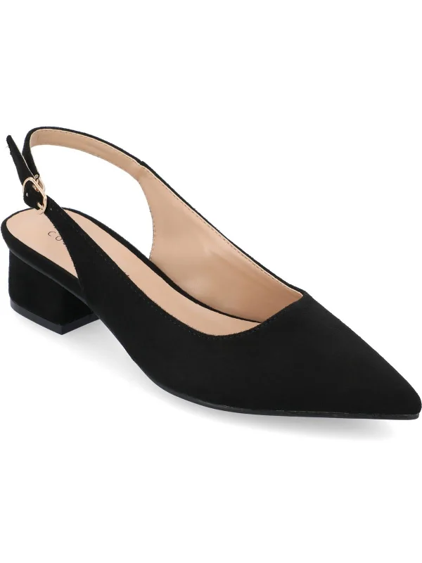 Non-Slip Shoes Offers Womens Faux Suede Sling Back Pumps