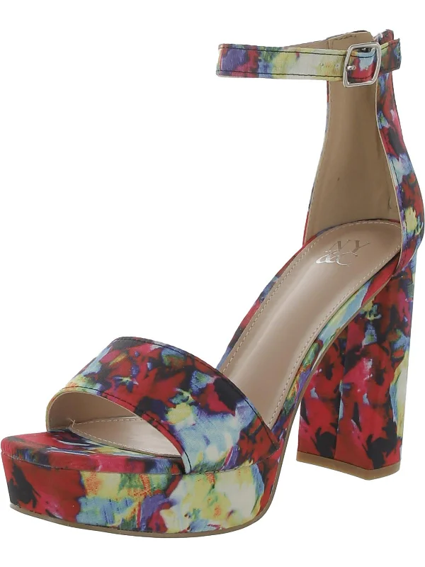 Snag Fabulous Fashion Bargains Womens Floral Pattern Square Toe Platform Heels