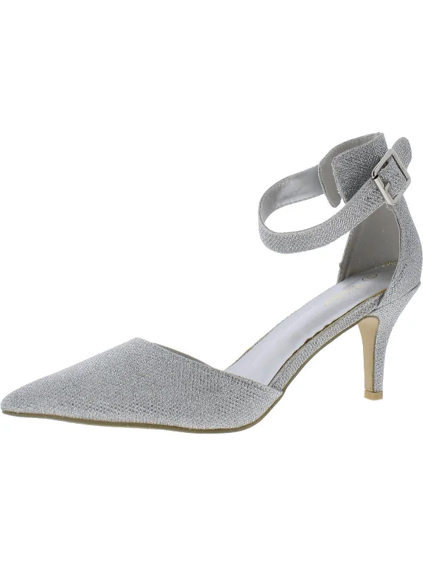 High-End Style Discounts Womens Glitter Ankle Strap Pumps