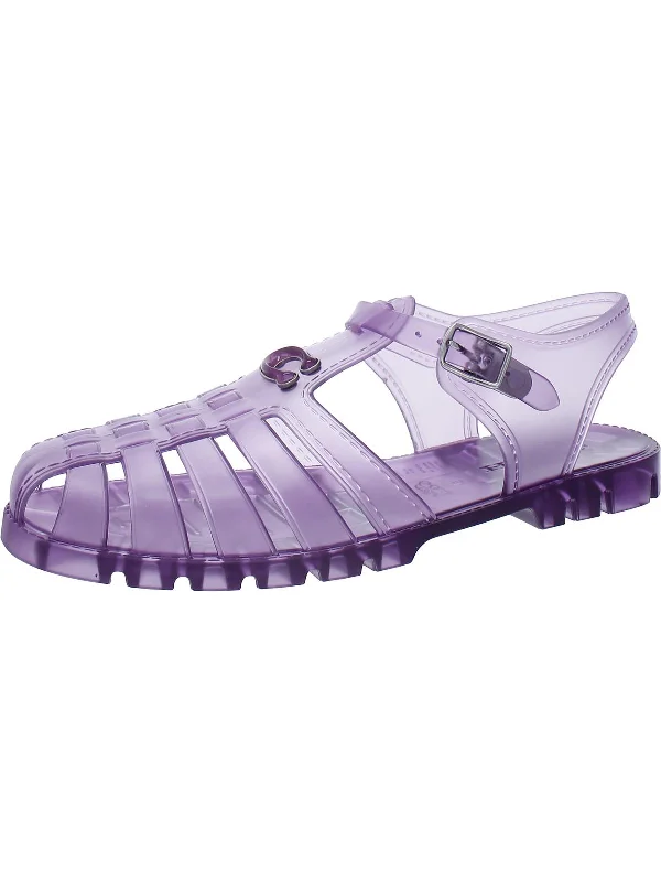 Edgy Fashion Deals Womens Logo Caged Jelly Sandals