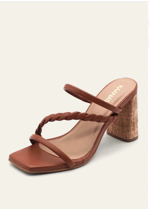 Low Price Special Women's Sarchi Cork Heel In Brandy