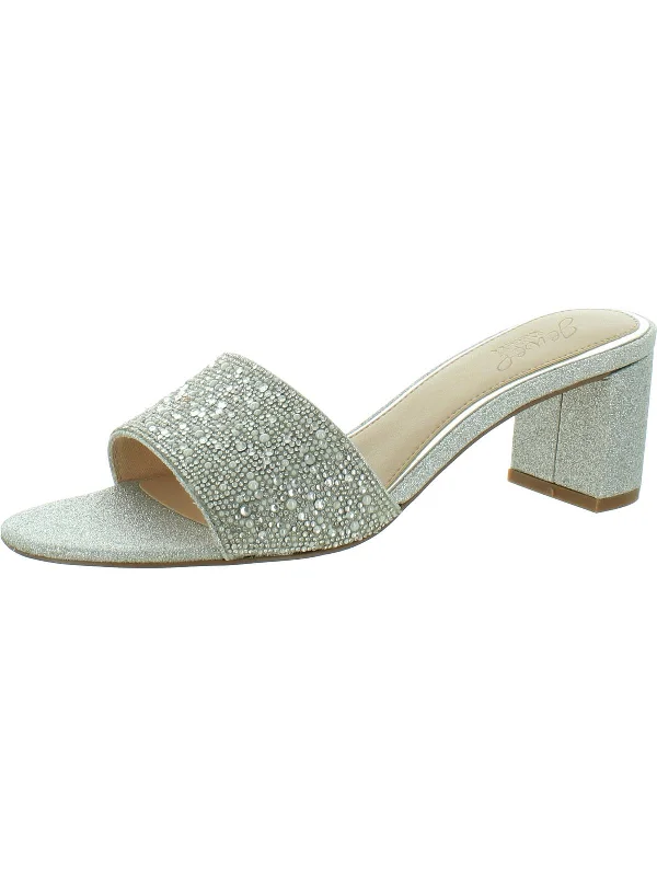 Chic Styles Womens Shimmer Slide Pumps