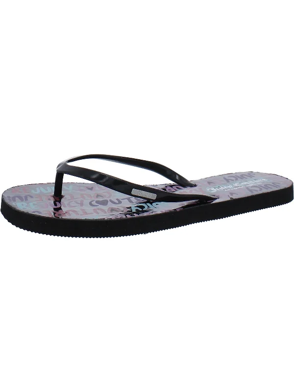 Comfortable Durable Shoes Zamia Womens Patent Slip-On Flip-Flops